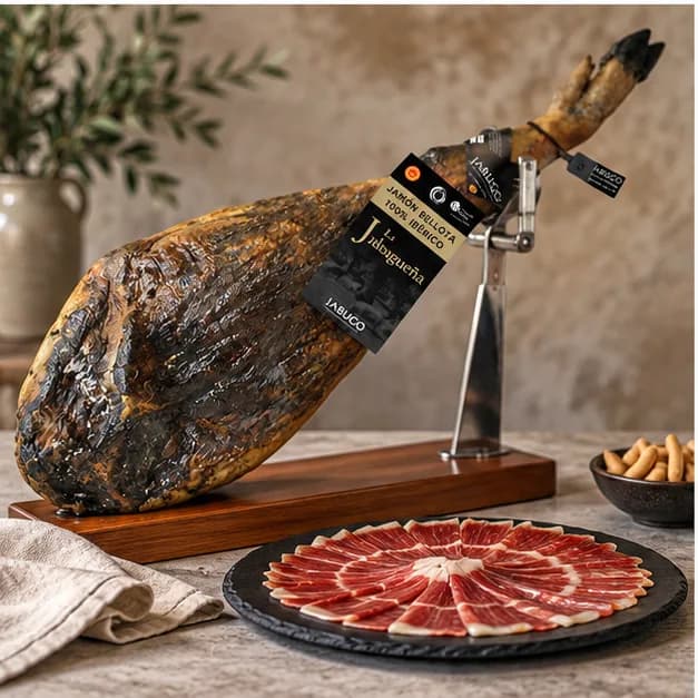 Jamón de Bellota 100% ibérico D.O.P. La Jabugueña, en detalle