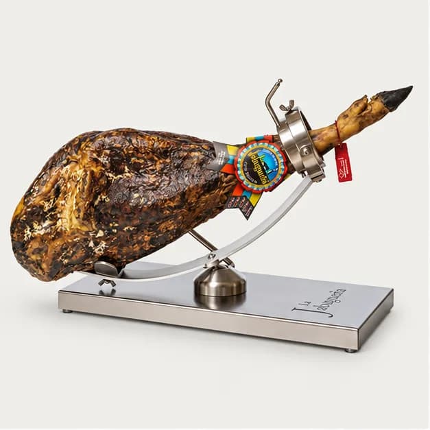 Jamón de Bellota ibérico 50% Raza Ibérica La Jabugueña, sobre fondo claro