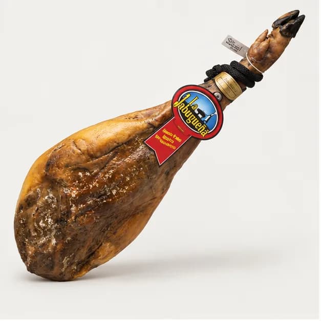 Jamón de Cebo ibérico 50% Raza Ibérica La Jabugueña, sobre fondo claro