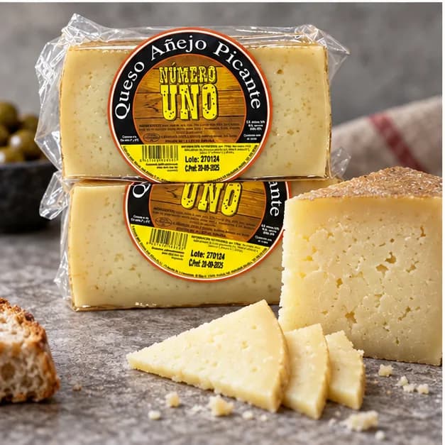 Queso Añejo Picante Tradicional Número Uno, en detalle